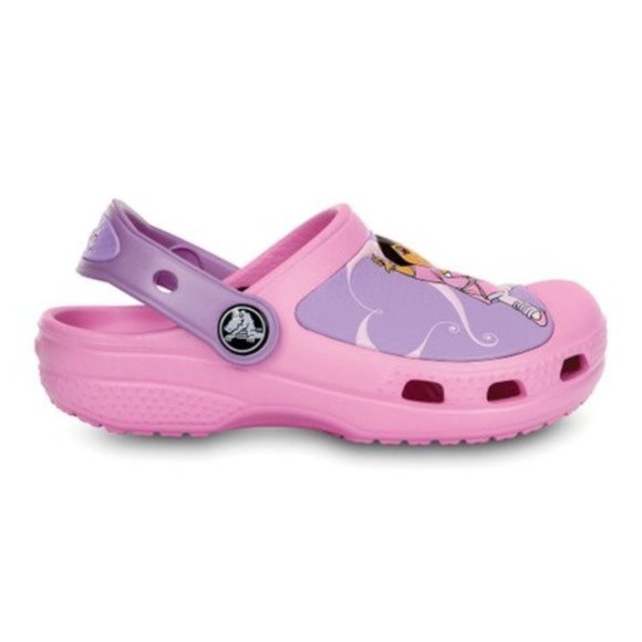 NEW CROCS Kid Dora the Explorer Ballet Slip On Sling Back Strap Clog Carnation - Picture 3 of 4